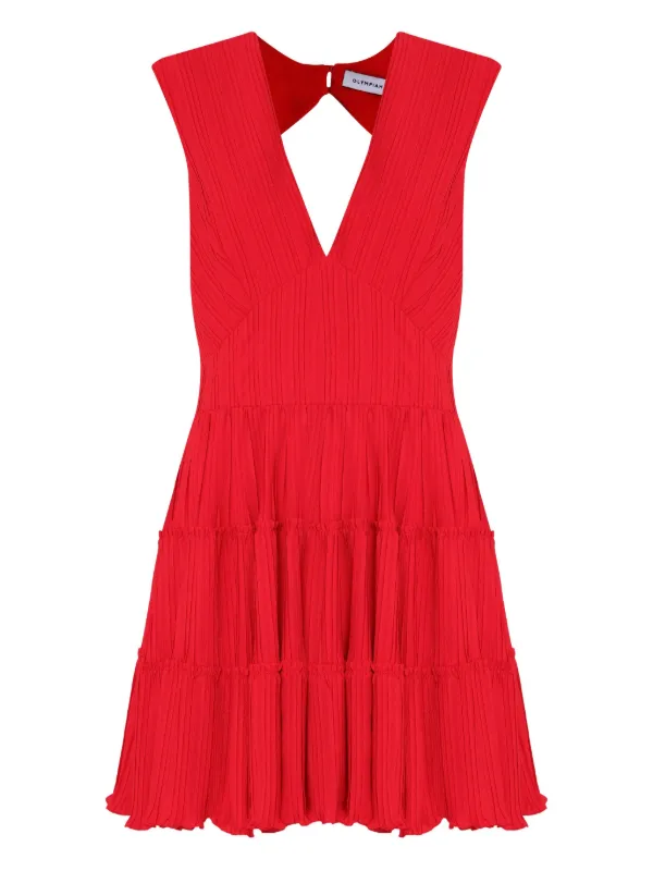 open lace back dress Hadley Mint Racer Neckline Pleated Skater Dress  Get That Trend