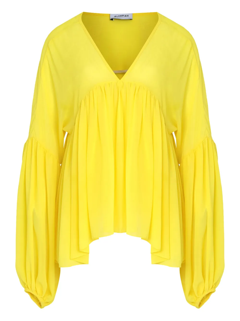 Olympiah Brisa geplooide blouse Geel