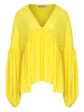 Olympiah pleated balloon-sleeve blouse - Yellow