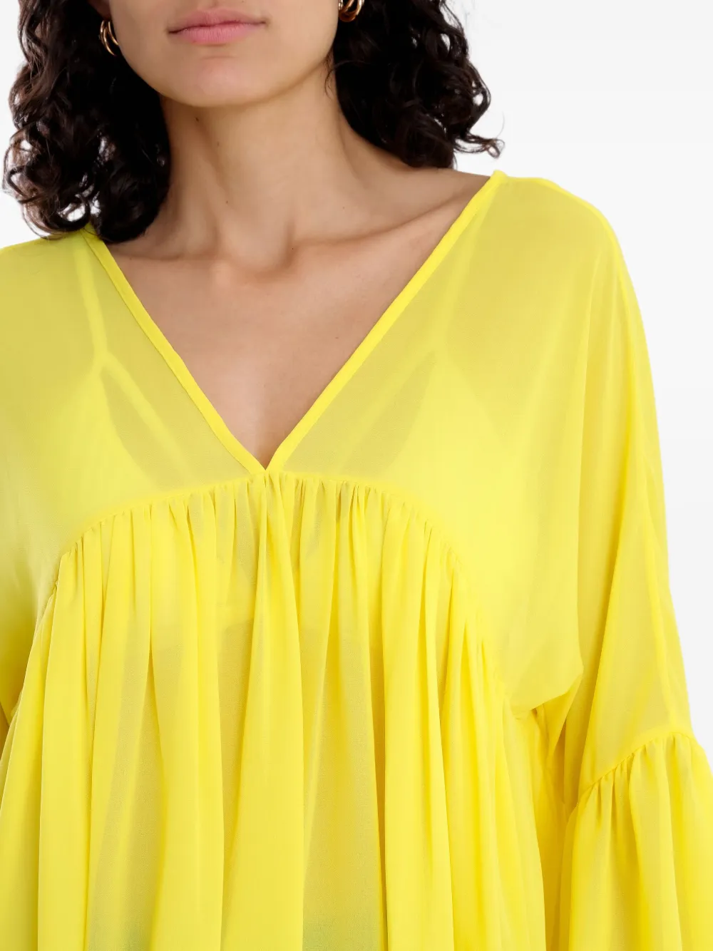 Olympiah Brisa geplooide blouse Geel