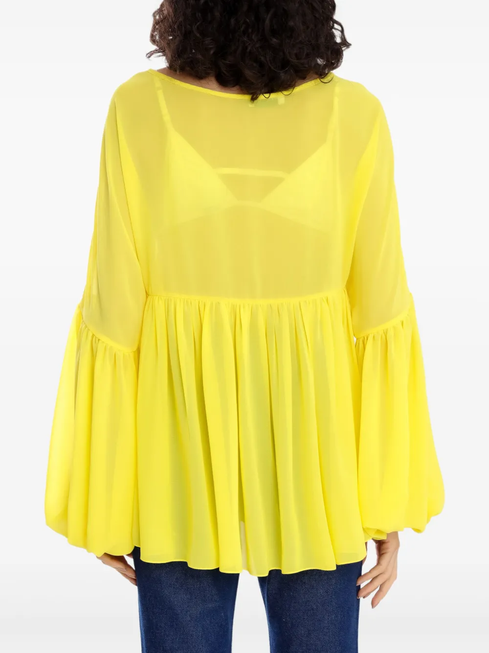 Olympiah Brisa geplooide blouse Geel