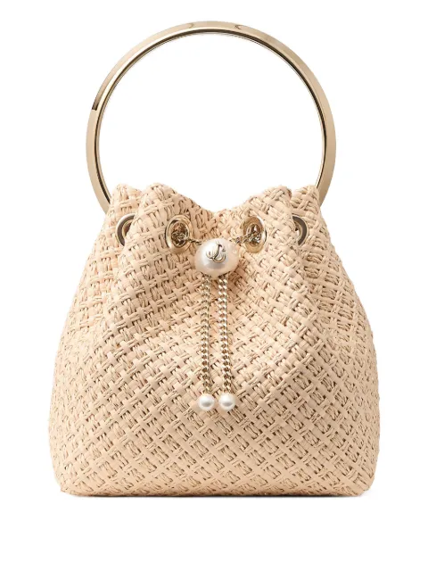 Jimmy Choo Bon Bon interwoven bucket bag