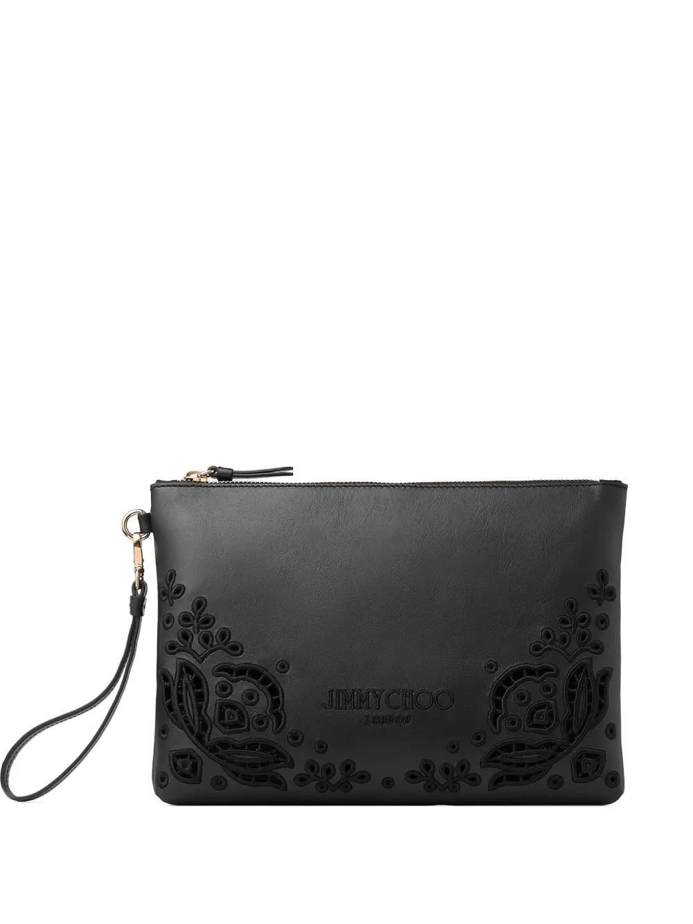 Jimmy Choo cartera plana con cierre | negro | Image 1