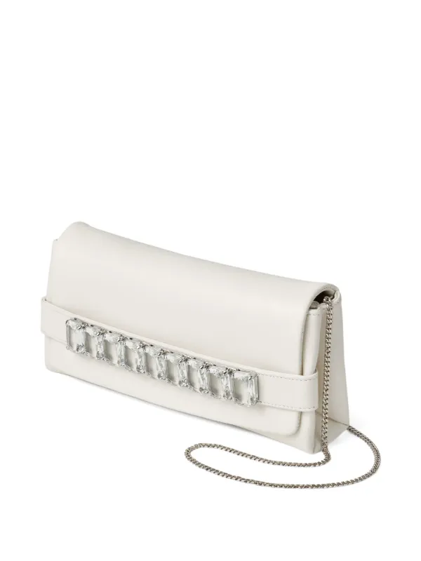 Jimmy Choo Kya Clutch Bag White FARFETCH BH