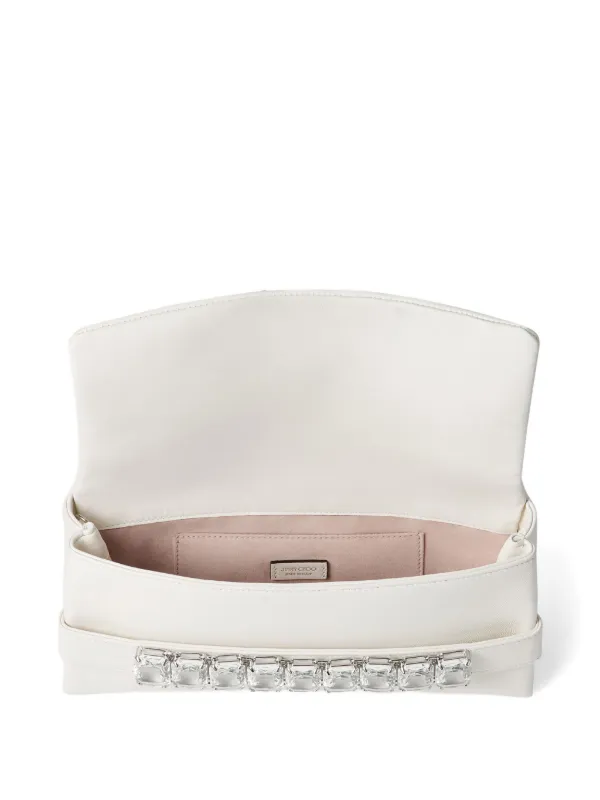 Jimmy Choo Kya Clutch Bag | White | FARFETCH ZA