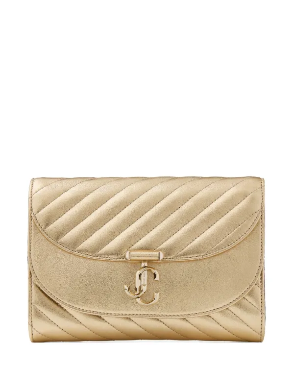 Jimmy Choo Curve クラッチバッグ | ゴールドトーン | FARFETCH JP