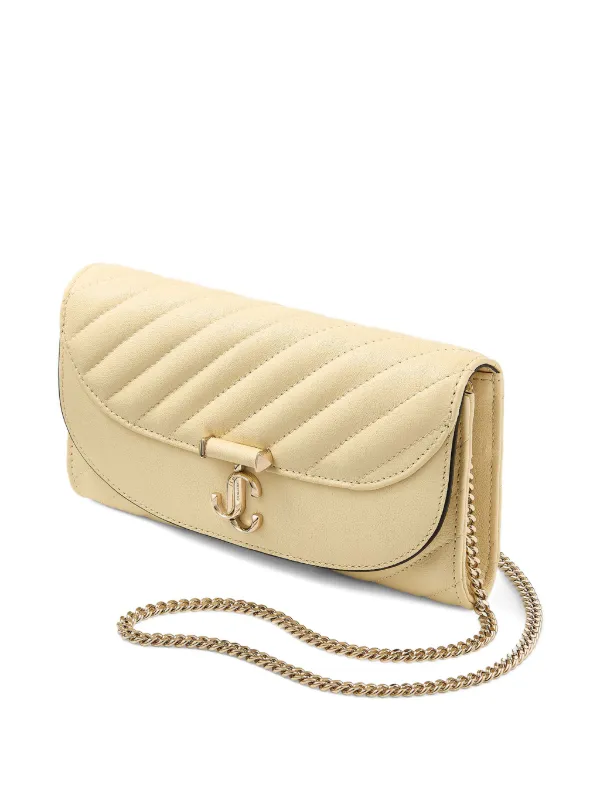 Jimmy Choo Avenue Curve wallet-on-chain | Yellow | FARFETCH