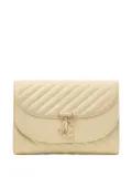 Jimmy Choo quilted flap clutch bag - Yellow