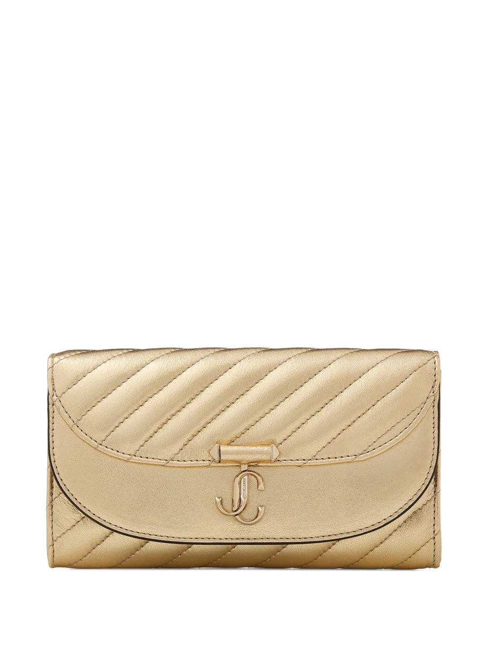 Jimmy Choo Avenue Curve clutch Goud
