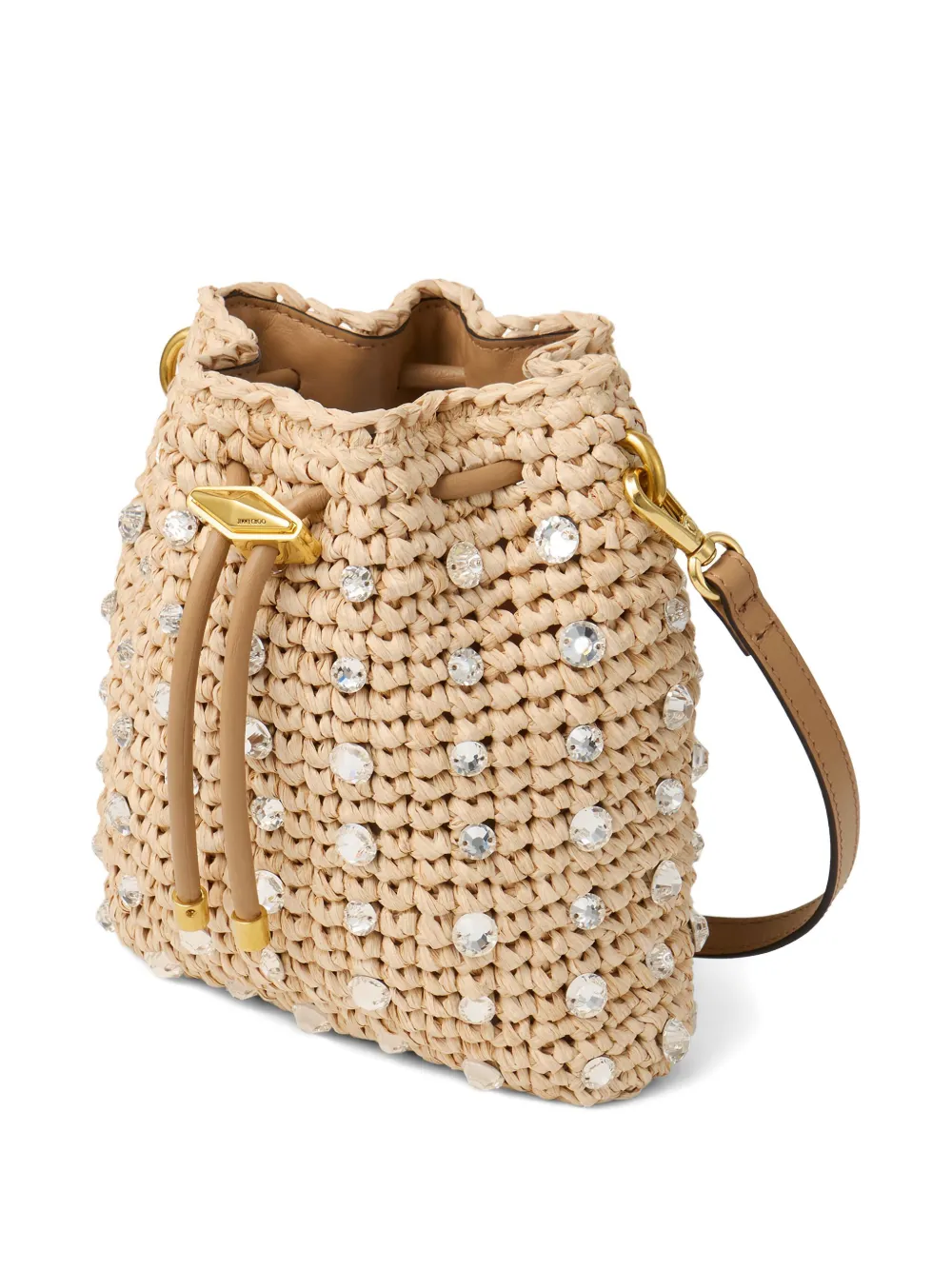 Jimmy Choo Bucket-tas met kristallen Beige