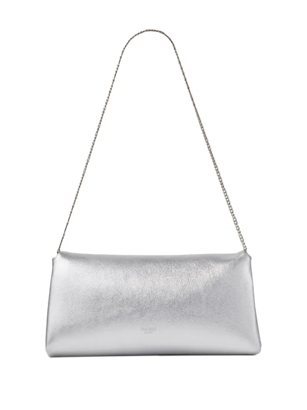 クラッチバッグ JIMMY CHOO Woman Clutch Platinum ZANDRABYN PLATINUM/SILVER Zandra | Platinum Vintage Metallic Leather Clutch Bag