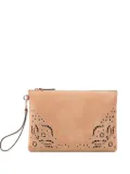 Jimmy Choo zip flat clutch bag - Neutrals