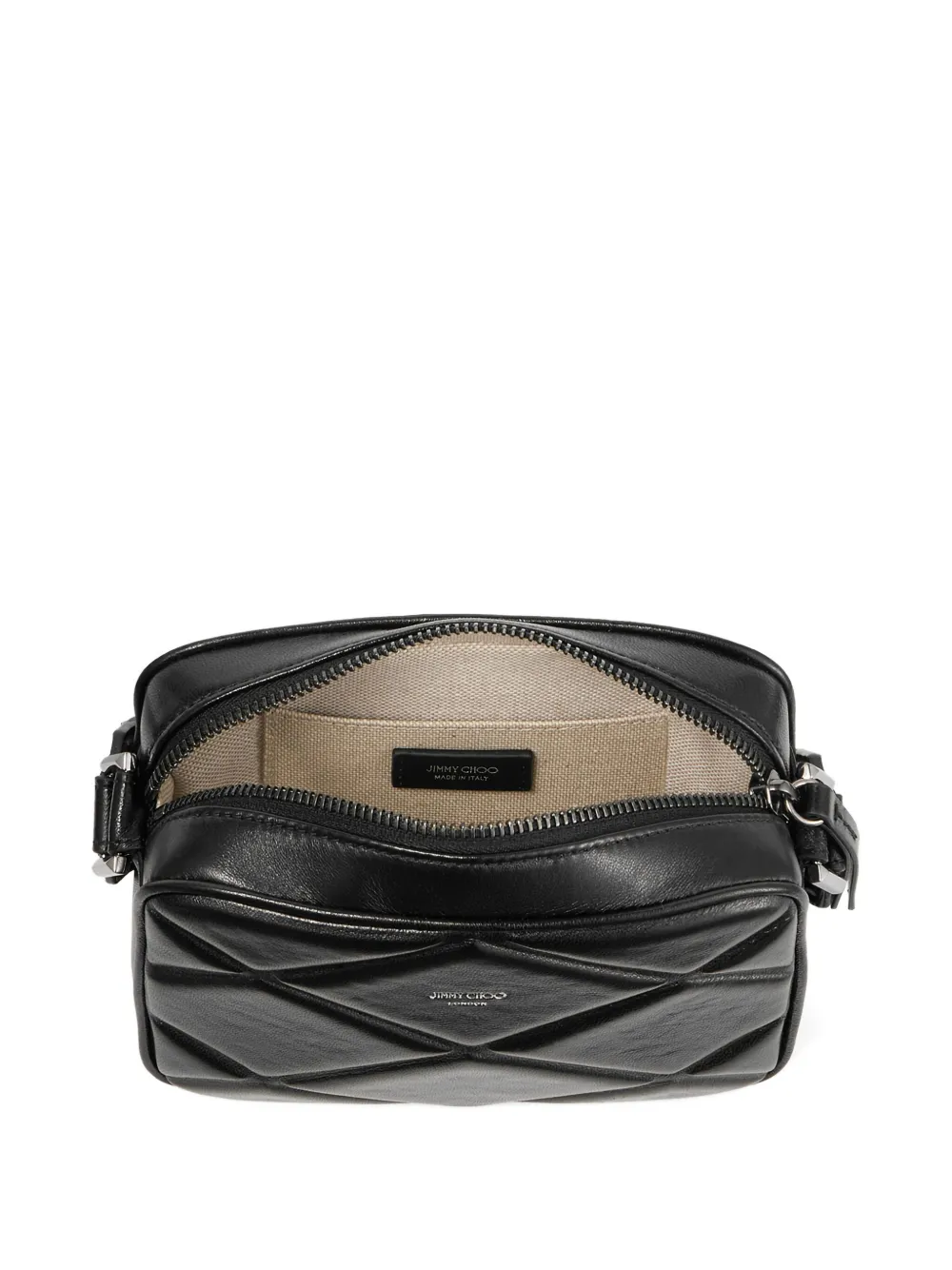 Jimmy Choo Gewatteerde leren schoudertas Zwart