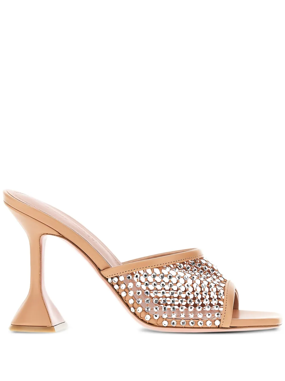 Amina Muaddi 95 mm Lupit sandalen Beige