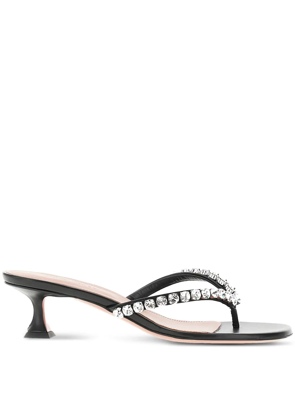 Amina Muaddi 45mm Infradito sandals Black