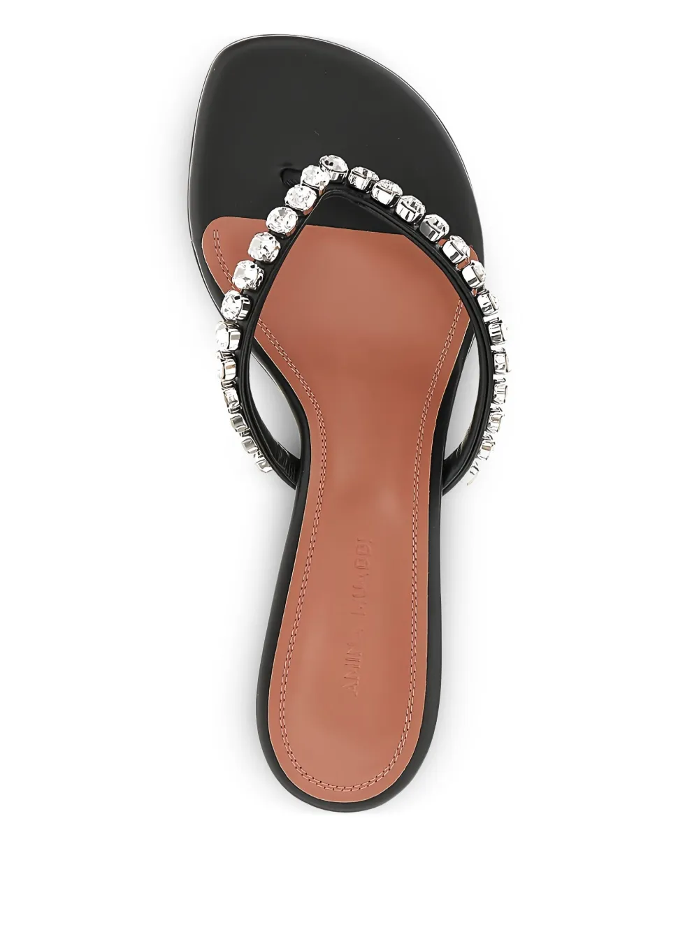 Amina Muaddi 45mm Infradito sandals Black