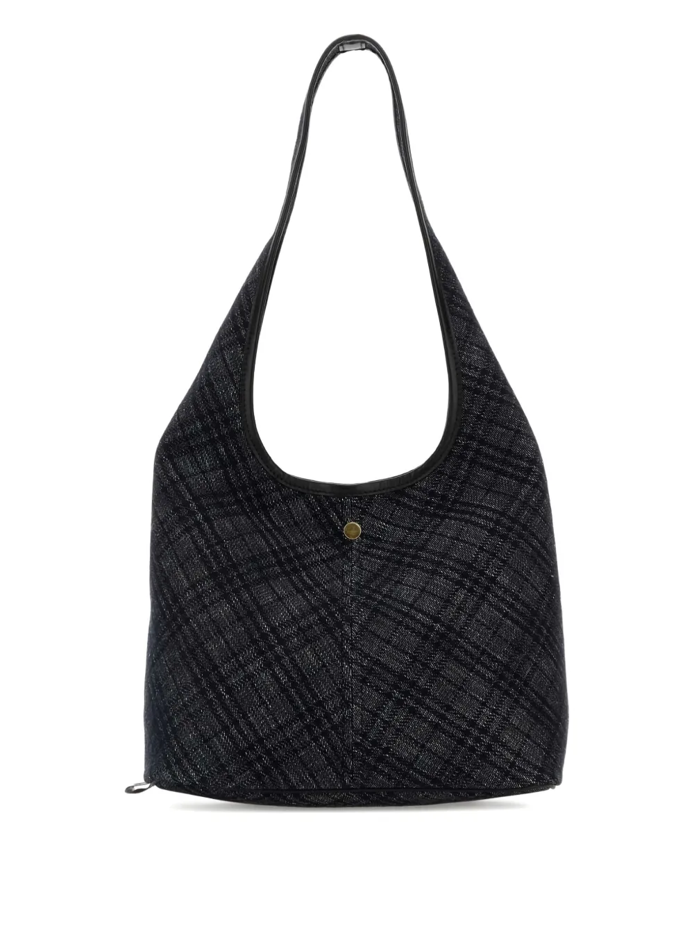 Burberry embroidered denim shoulder bag - Blauw
