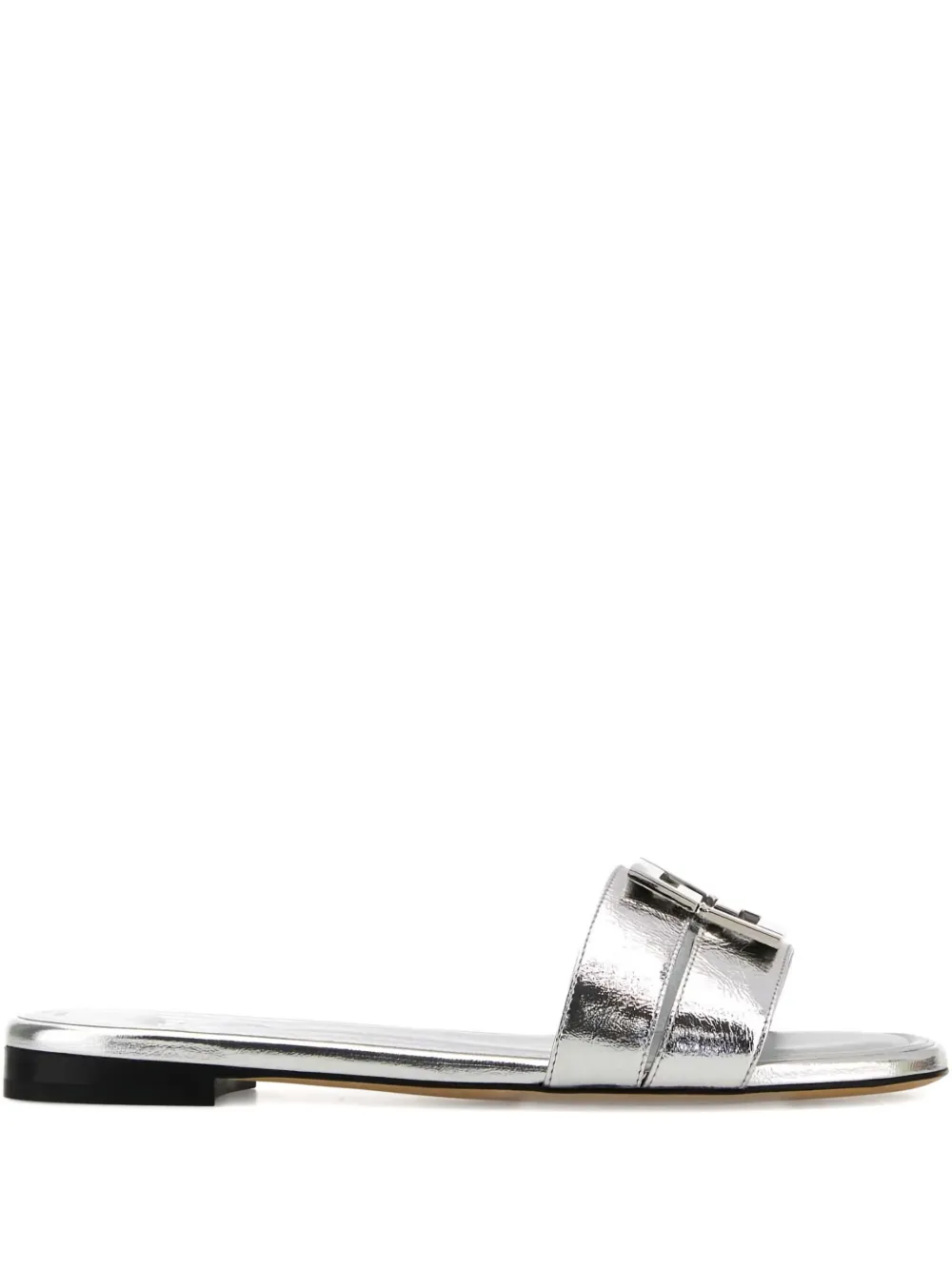 FENDI Baguette slide sandals Silver