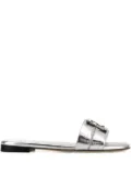 FENDI Baguette slide sandals - Silver