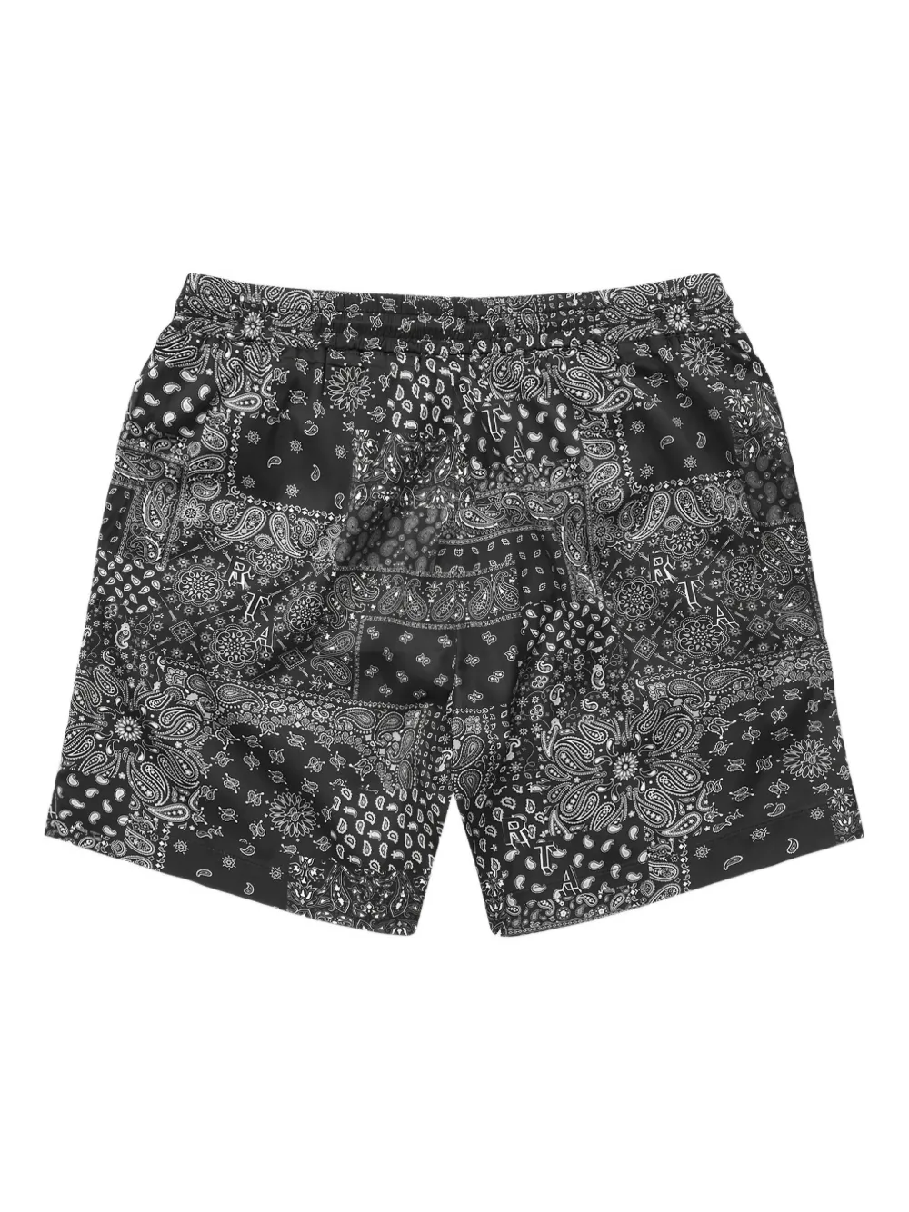 RTA bandana-patchwork swim shorts Zwart