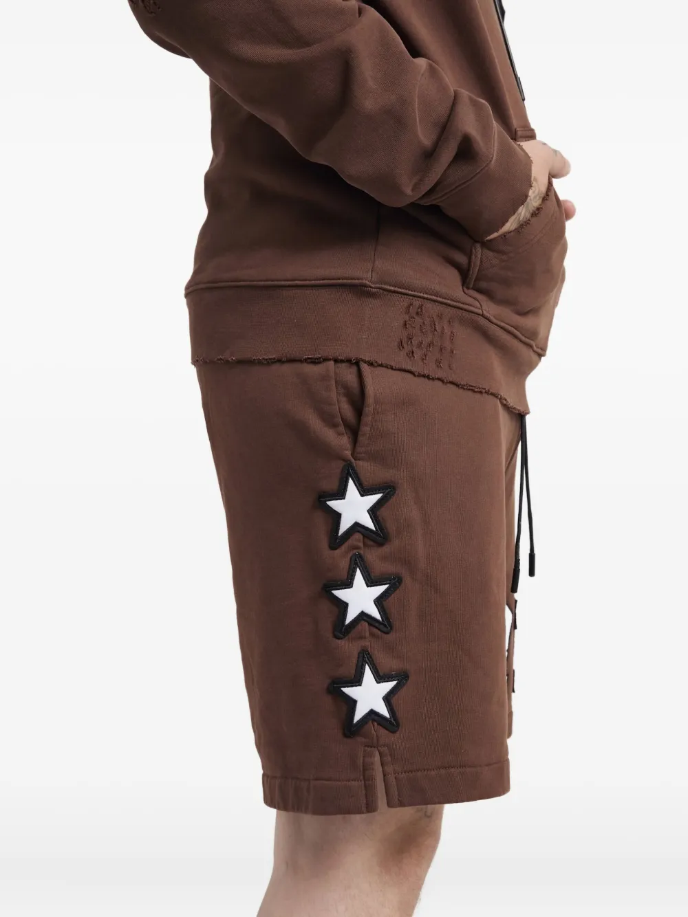 Rta Clyde Shorts In Brown