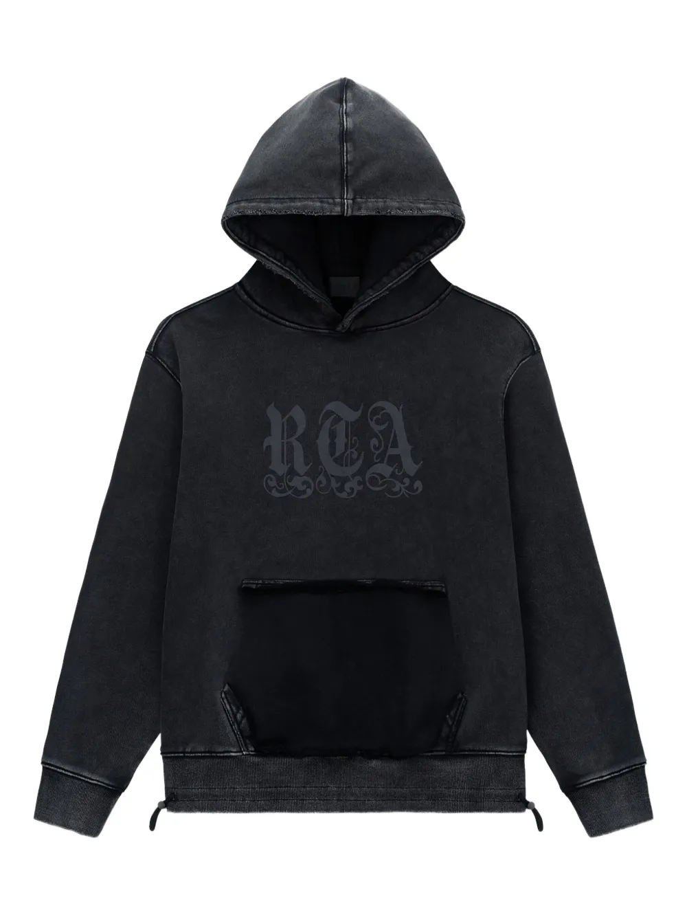 RTA Jordan gothic-logo hoodie Zwart