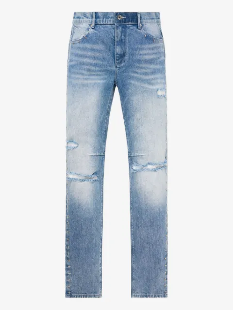 RTA Bryant cross-print skinny jeans