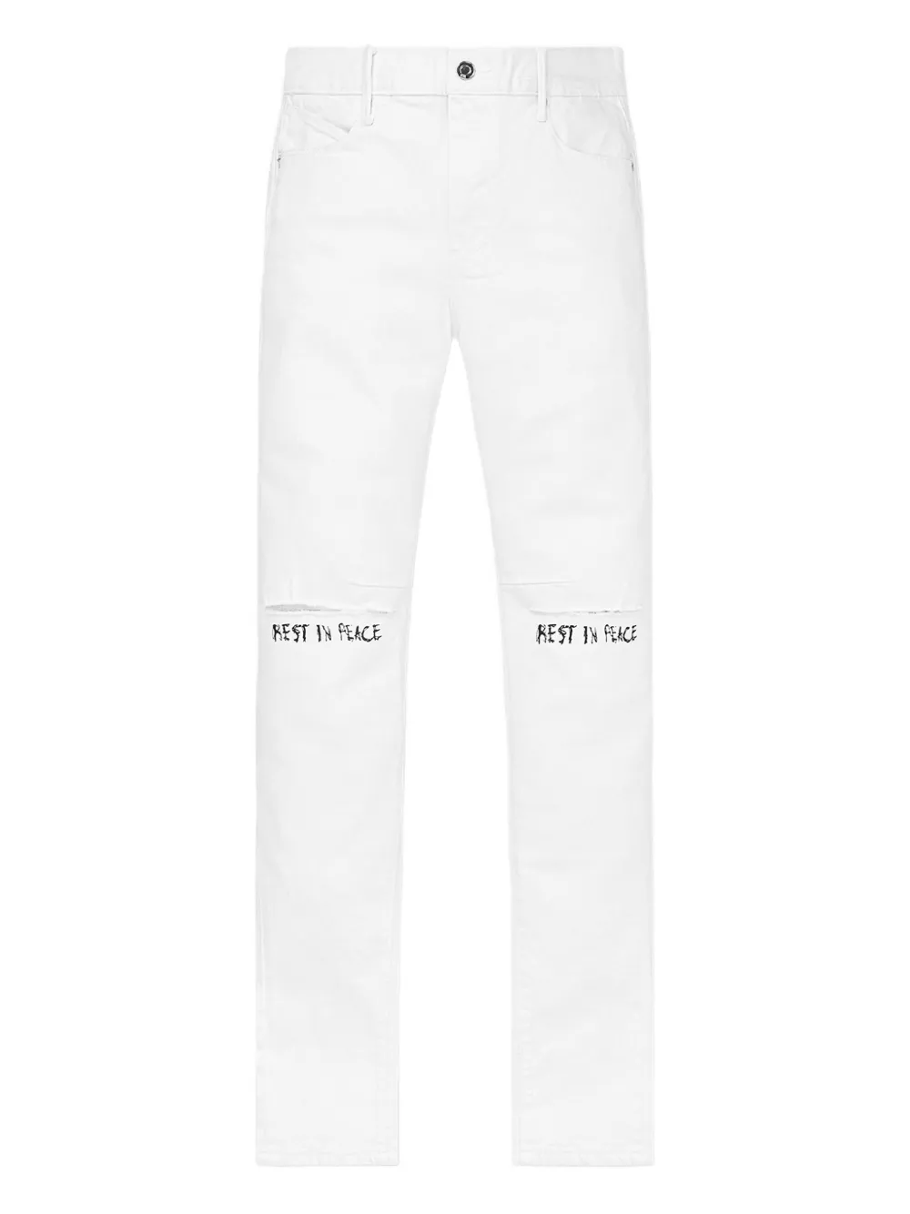 RTA cross-print jeans Wit