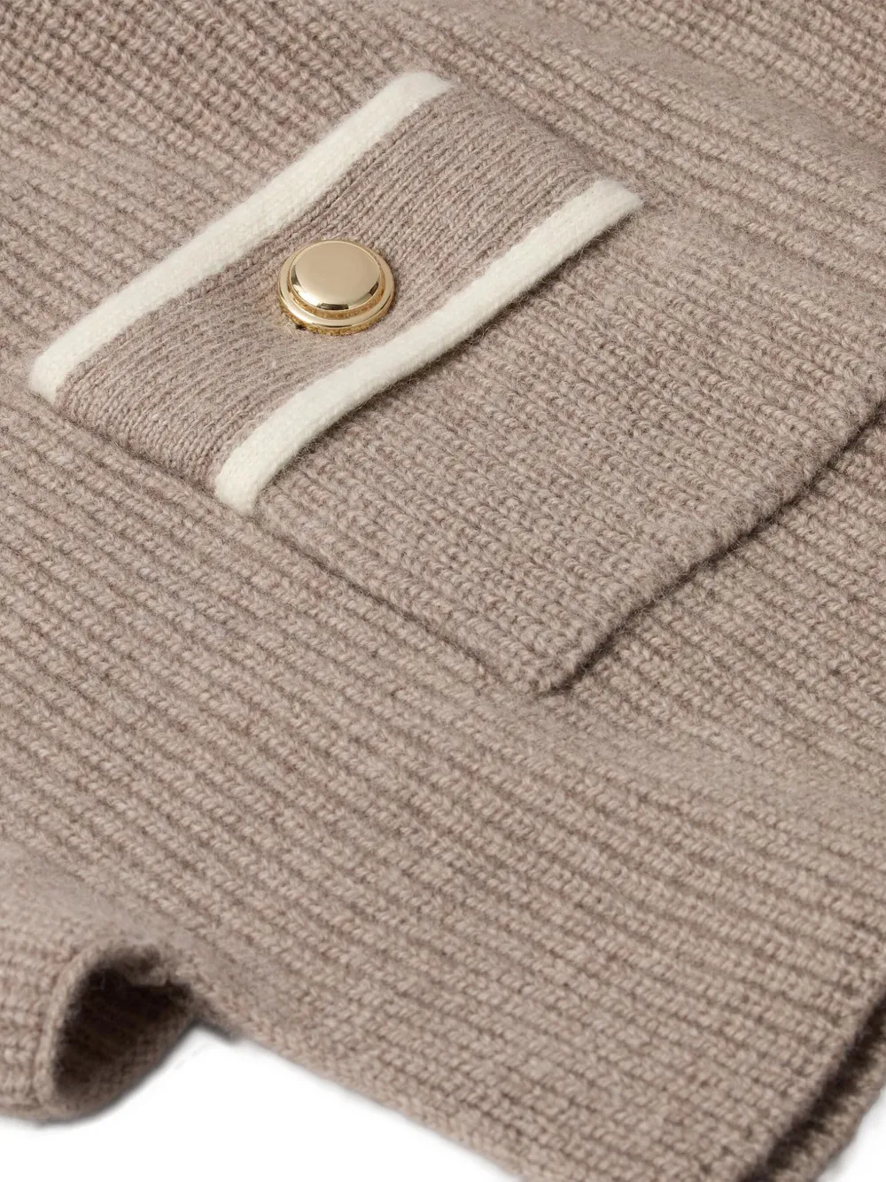 SANDRO Sjaal met knopen - Beige