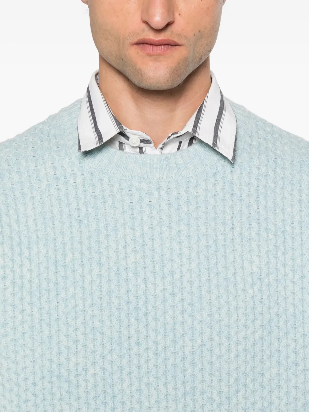 SANDRO Gebreide trui met ronde hals Blauw