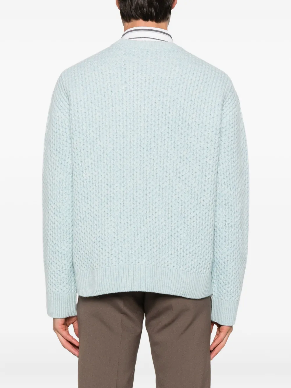 SANDRO Gebreide trui met ronde hals Blauw