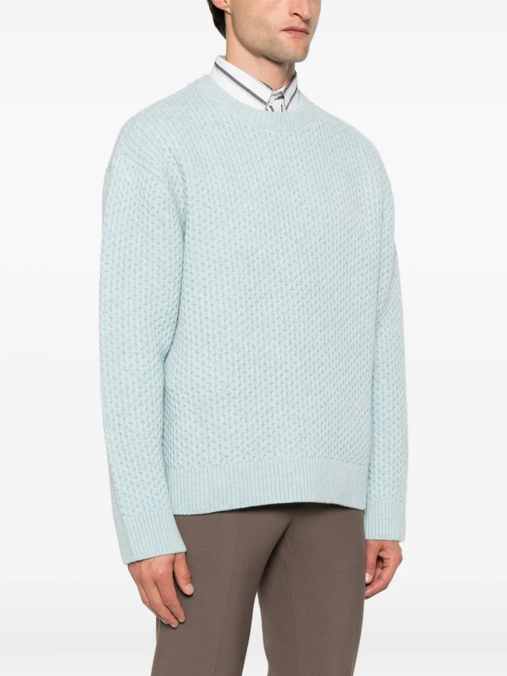 SANDRO Gebreide trui met ronde hals Blauw