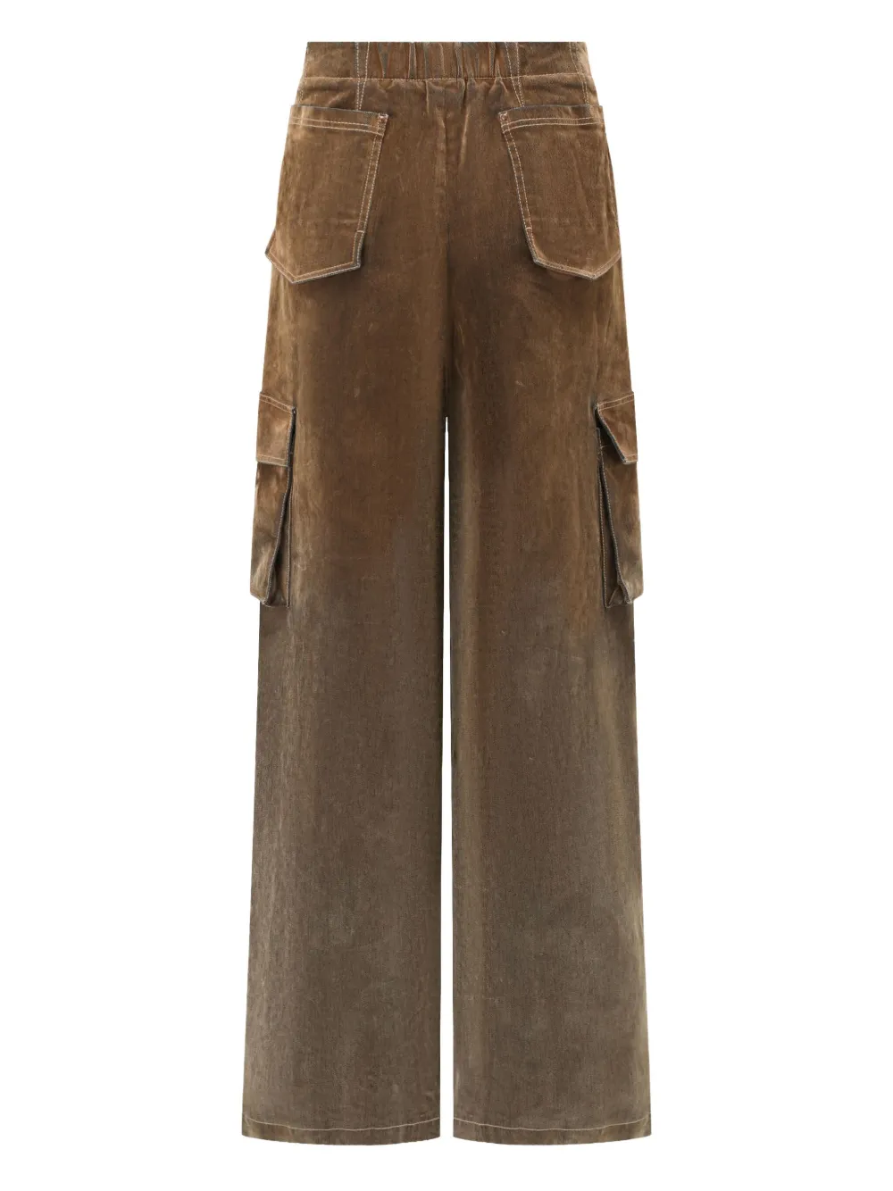 OUDE WAAG wide-leg trousers - Bruin