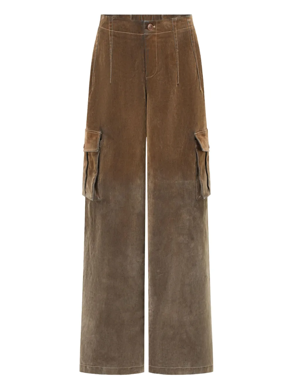 OUDE WAAG wide-leg trousers | Brown | Image 1