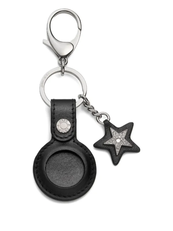 JIMMY CHOO スター装飾レザーキーホルダー Jimmy Choo スター レザーキーホルダー | シルバートーン | FARFETCH JP