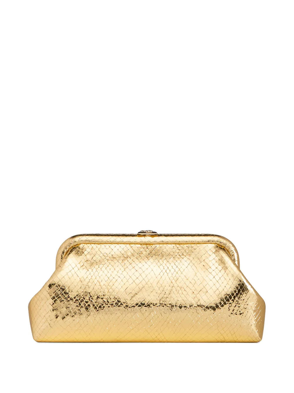 Jimmy Choo metallic textured clutch bag | Gold | Image 1