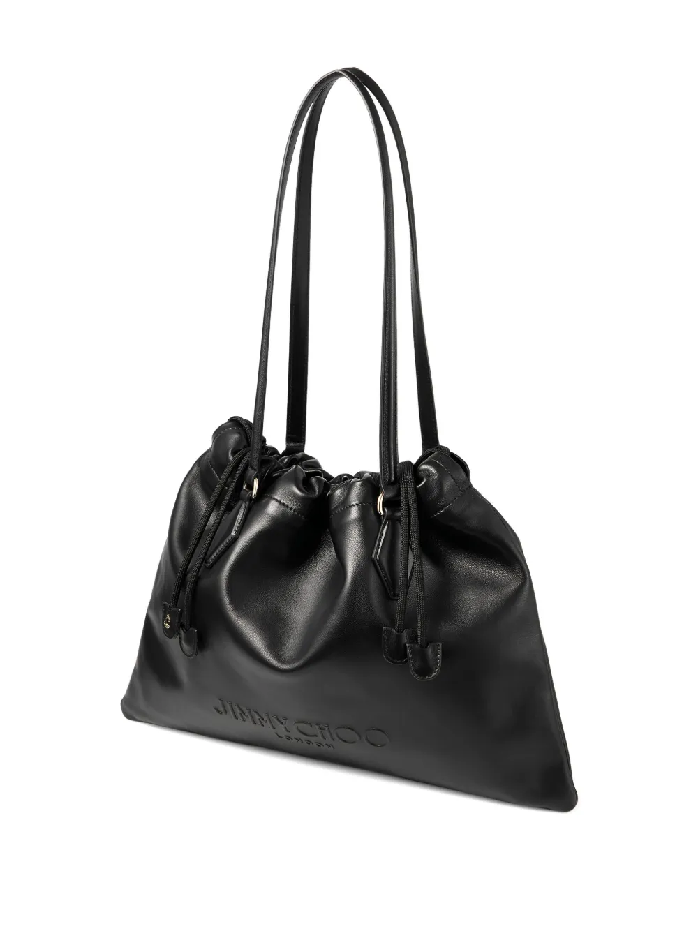 Jimmy Choo Grote leren shopper met trekkoord Zwart