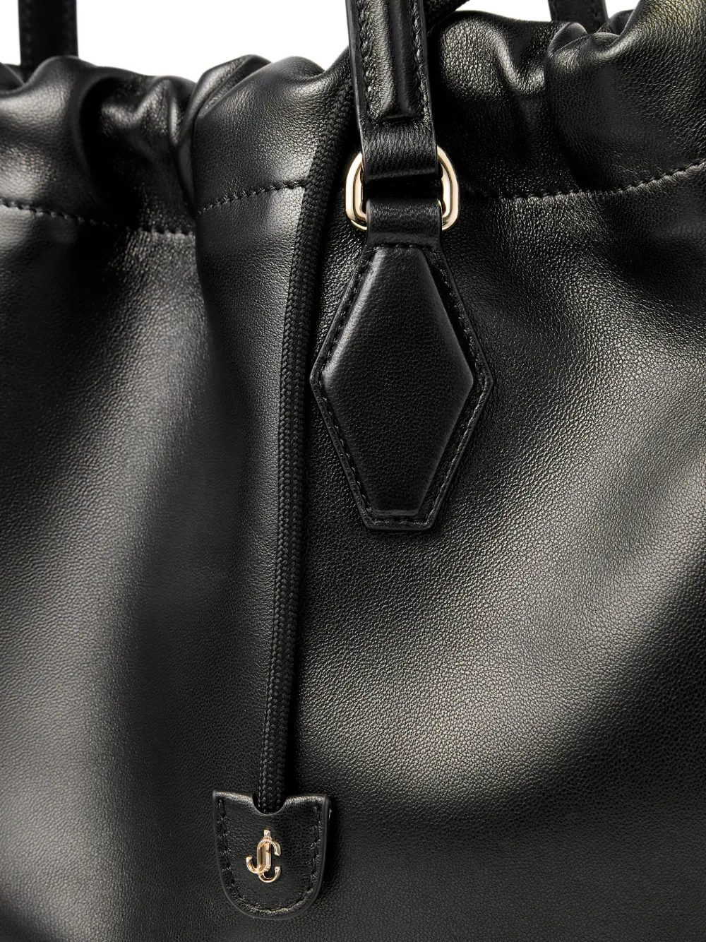 Jimmy Choo Grote leren shopper met trekkoord Zwart
