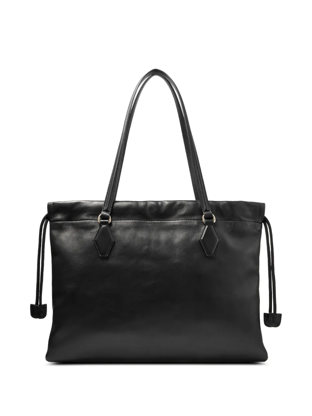 Jimmy Choo Grote leren shopper met trekkoord Zwart