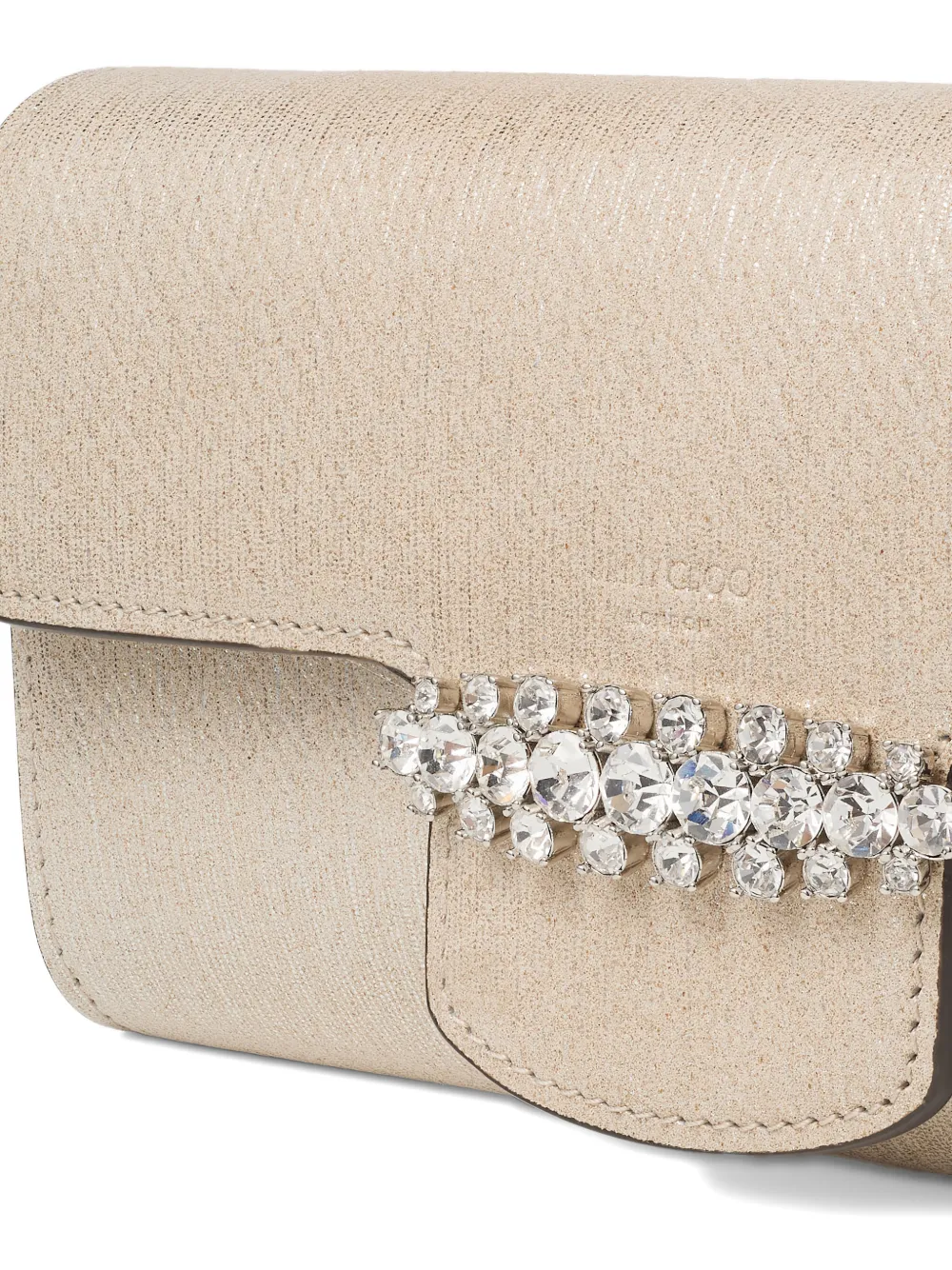 Jimmy Choo Bing portemonnee met ketting Beige