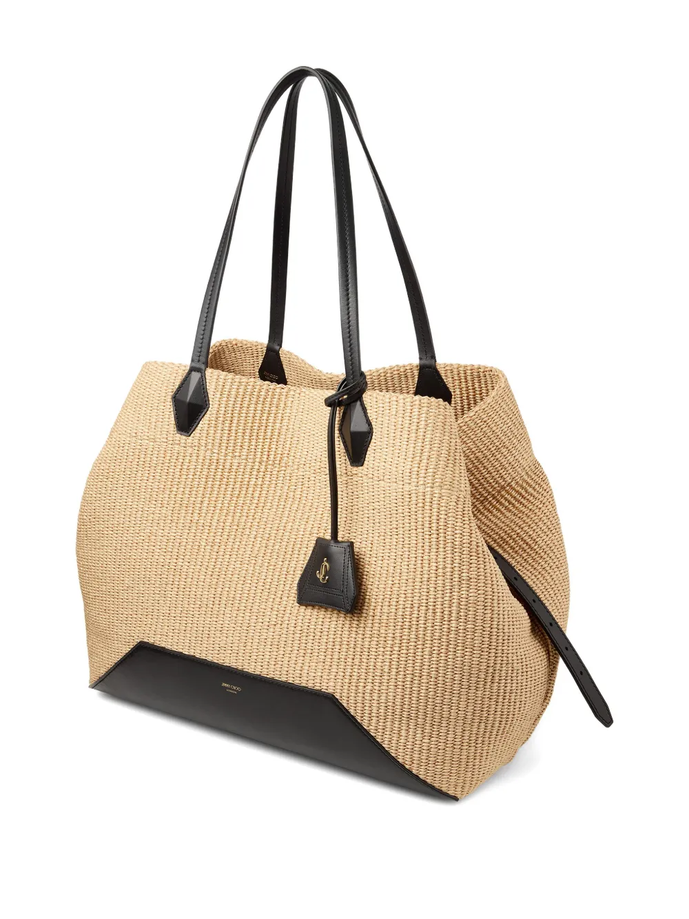 Jimmy Choo Diamond grote gebreide shopper Beige