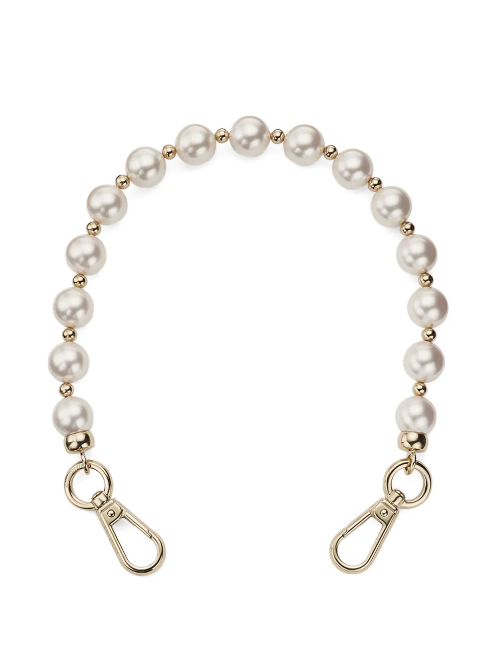 Jimmy Choo Pearl-embellished Strap In Metallic