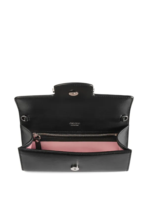 Jimmy Choo Bing ビジュートリム チェーンウォレット | ブラック