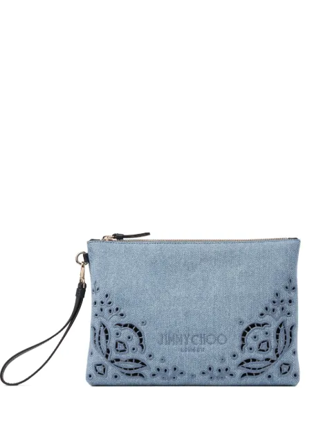 Jimmy Choo cartera plana con cierre