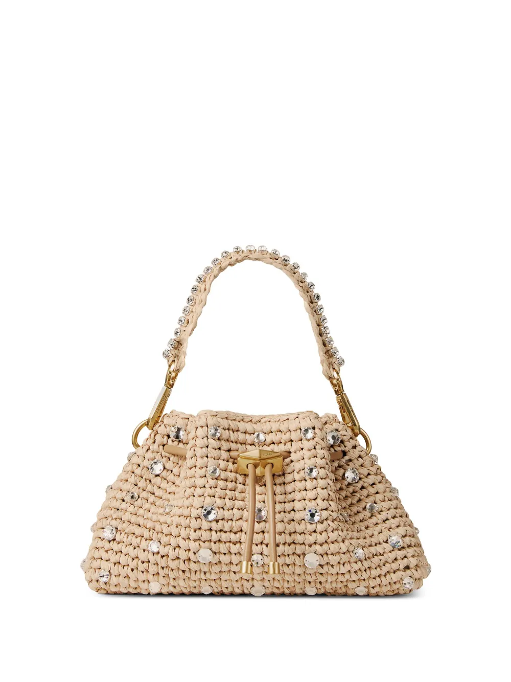 Jimmy Choo Cinch S raffia shoulder bag | Gold | Image 1