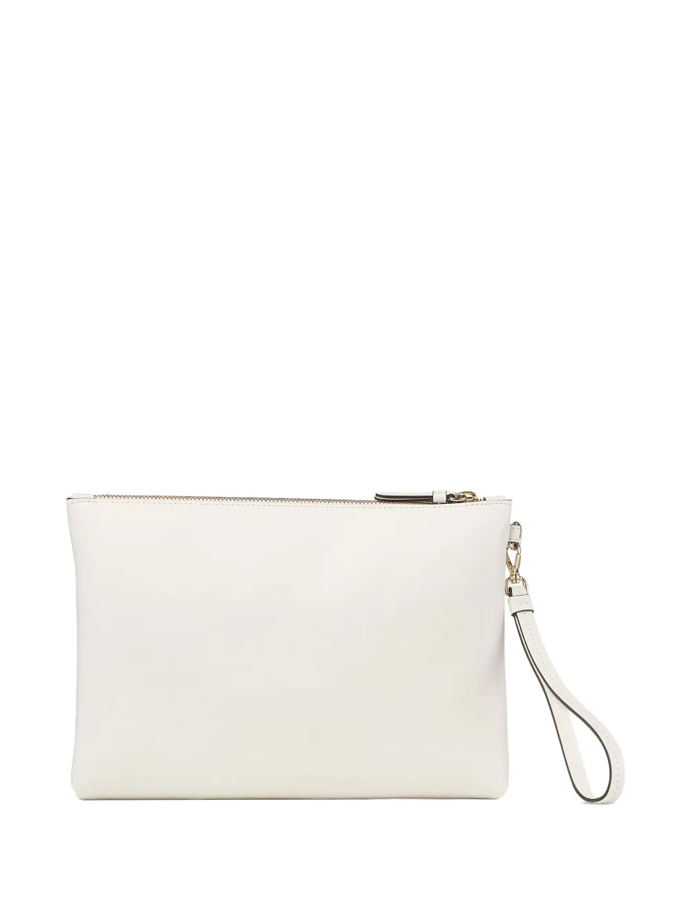 Jimmy Choo zip flat clutch bag - Wit