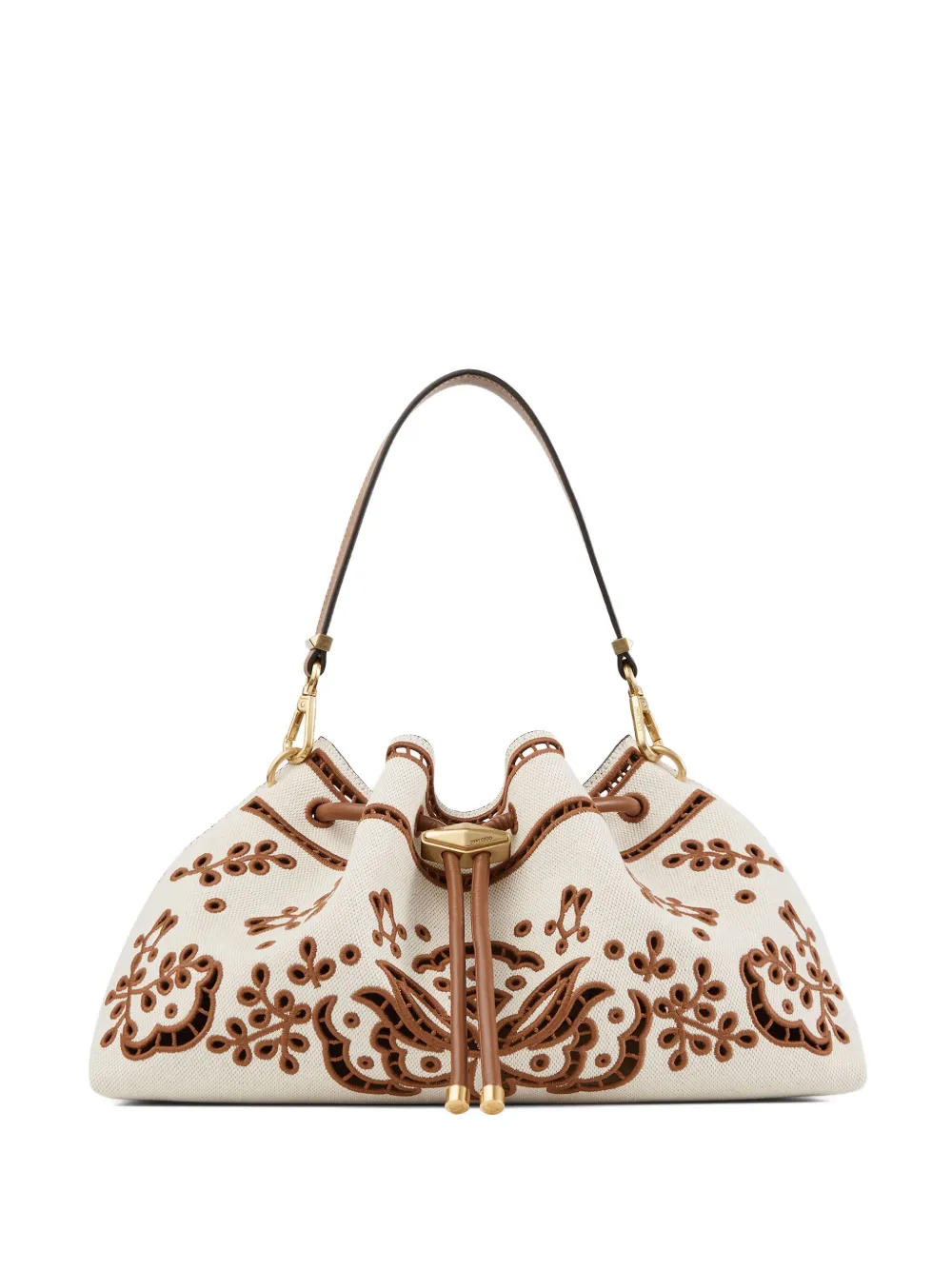 Jimmy Choo Cinch medium schoudertas Beige