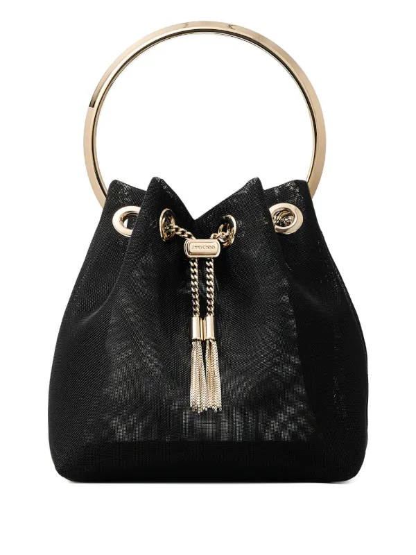 Jimmy Choo Bon Bon Bucket Bag in Black