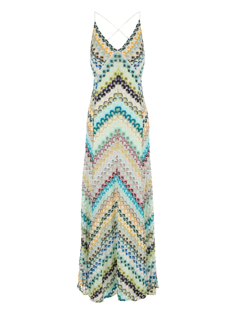 Missoni Maxi-jurk met zigzagpatroon Geel
