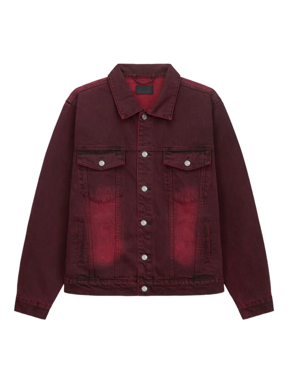 RTA grain-washed denim jacket Rood